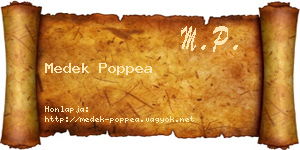 Medek Poppea névjegykártya
